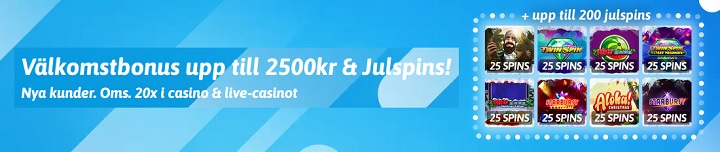 Casinon med free spins 2022