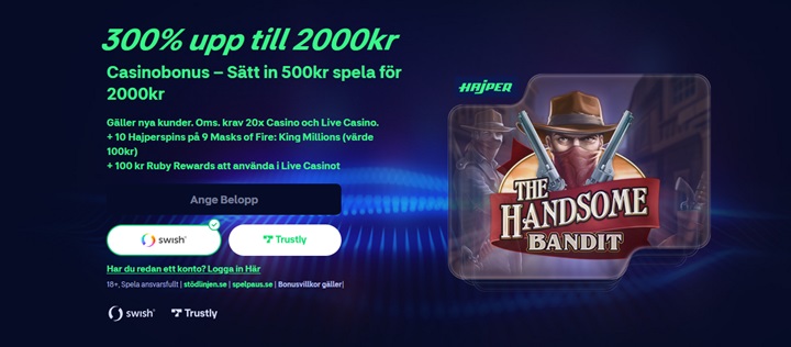 Maximera din spelupplevelse med Hajper Casinobonus – 300% upp till 1500 kr + 10 Free Spins